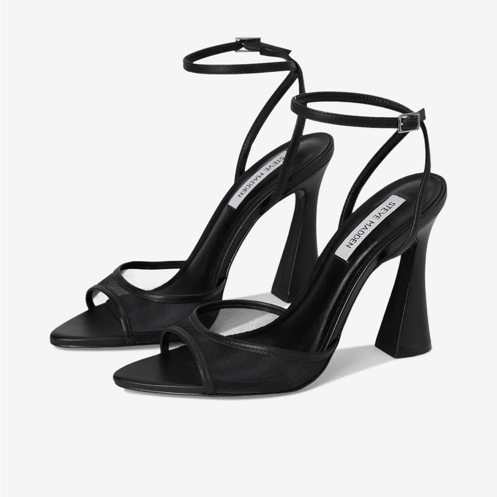 Steve Madden Beki Ankle-Strap Mesh High Heel Sandals